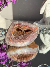 Load image into Gallery viewer, Pink and orange Amethyst geode healing crystals 3055 rainbow amethyst
