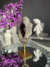 Load image into Gallery viewer, Pink rainbow Amethyst geode healing crystals 3054
