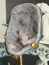 Load image into Gallery viewer, Amethyst geode with agate healing crystals 3056 amethyst cluster
