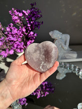 Load image into Gallery viewer, Druzy amethyst heart healing crystals 3065
