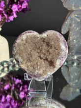 Load image into Gallery viewer, Sugar Druzy Amethyst Heart Healing Crystal, Uruguay 3065
