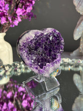 Load image into Gallery viewer, Druzy amethyst heart healing crystals 2859

