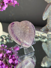 Load image into Gallery viewer, Druzy amethyst heart healing crystals 3066
