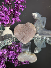 Load image into Gallery viewer, Sugar Druzy amethyst heart healing crystals 3064
