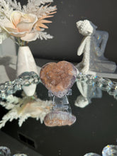 Load image into Gallery viewer, Orange rainbow amethyst heart healing crystals 3066
