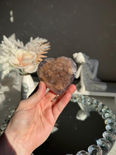 Load image into Gallery viewer, Orange rainbow amethyst heart healing crystals 3066
