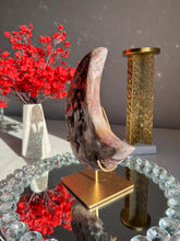 Load image into Gallery viewer, Berry red Pink amethyst moon with amethyst healing crystals 3071
