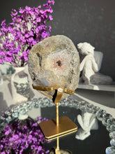 Load image into Gallery viewer, Pink rainbow Amethyst geode healing crystals 3054
