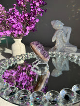 Load image into Gallery viewer, Uruguay Amethyst Heart Healing Crystal with Stand 2855
