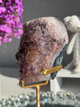 Load image into Gallery viewer, Rare sprinkled pink druzy and amethyst cluster 3090
