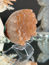 Load image into Gallery viewer, Orange Rainbow amethyst geode 3101
