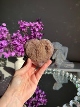 Load image into Gallery viewer, Druzy amethyst heart healing crystals 2854
