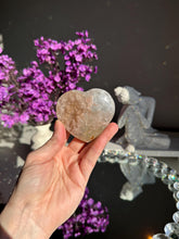 Load image into Gallery viewer, Pink rainbow amethyst heart healing crystals 3066
