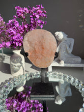 Load image into Gallery viewer, Pink Druzy rainbow amethyst heart healing crystals 2977

