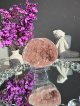 Load image into Gallery viewer, Pink rainbow amethyst geode 3092
