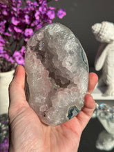 Load image into Gallery viewer, Pink Rainbow amethyst geode 3101
