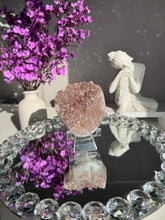 Load image into Gallery viewer, Pink rainbow amethyst geode healing crystals 3109
