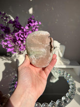 Load image into Gallery viewer, Pink sugar rainbow amethyst geode healing crystals 3110
