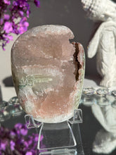 Load image into Gallery viewer, Pink sugar rainbow amethyst geode healing crystals 3110
