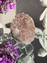 Load image into Gallery viewer, Pink rainbow amethyst geode healing crystals 3109
