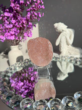 Load image into Gallery viewer, Pink rainbow amethyst geode healing crystals 3109
