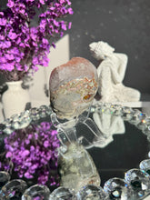 Load image into Gallery viewer, rainbow amethyst geode with calcite healing crystals 3110
