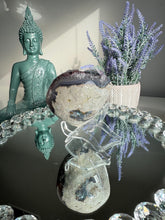 Load image into Gallery viewer, Rare multi colored rainbow amethyst geode healing crystals 3110

