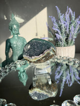 Load image into Gallery viewer, Druzy amethyst geode with jasper healing crystals 3110
