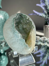 Load image into Gallery viewer, Green Rainbow amethyst geode 3119
