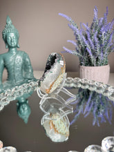 Load image into Gallery viewer, amethyst geode with green banding healing crystals 3108
