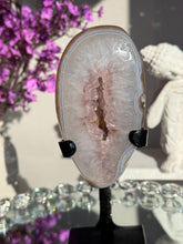 Load image into Gallery viewer, Amethyst geode on stand healing crystals 3108
