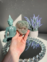 Load image into Gallery viewer, Green Amethyst Druzy Heart, Crystal, Home Decor, Healing 3131
