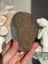 Load image into Gallery viewer, Orange yellow and green rainbow amethyst geode 3129
