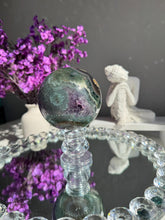 Load image into Gallery viewer, Amethyst Sphere with Jasper Geode, Polished Crystal Ball (96mm) 3122
