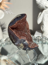 Load image into Gallery viewer, Burnt orange sugar druzy agate geode 3130

