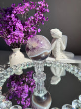 Load image into Gallery viewer, amethyst sphere with agate 3151
