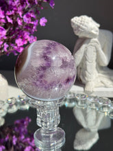 Load image into Gallery viewer, amethyst sphere with agate 3151
