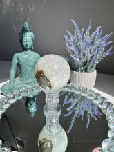 Load image into Gallery viewer, Druzy quartz sphere with amethyst 3152
