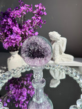 Load image into Gallery viewer, Druzy amethyst sphere with jasper 3150
