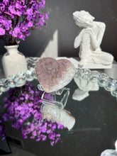Load image into Gallery viewer, Druzy amethyst heart 3155
