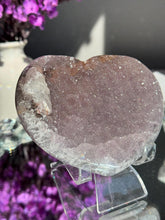 Load image into Gallery viewer, Druzy Amethyst heart 3153
