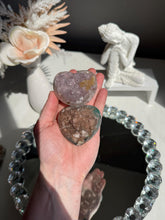 Load image into Gallery viewer, Druzy rainbow Amethyst heart set of 2 pieces 3156 3156
