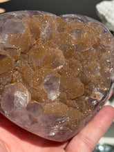 Load image into Gallery viewer, Rare Orange sugar Amethyst heart 3151
