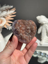 Load image into Gallery viewer, Orange sugar rainbow Amethyst heart 3155
