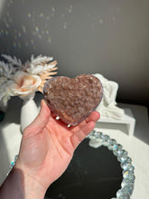 Load image into Gallery viewer, Orange rainbow Amethyst heart 3154
