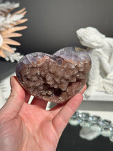 Load image into Gallery viewer, Orange rainbow Amethyst heart 3154
