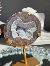 Load image into Gallery viewer, Agate Geode Jewelry Box, Druzy Quartz Crystal, Home Decor Stone 3139
