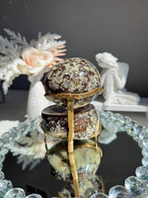 Load image into Gallery viewer, Agate Geode Jewelry Box, Druzy Quartz Crystal, Home Decor Stone 3139
