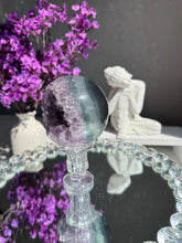 Load image into Gallery viewer, Druzy amethyst sphere with jasper 3150
