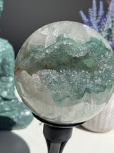 Load image into Gallery viewer, RARE druzy green amethyst sphere 3146
